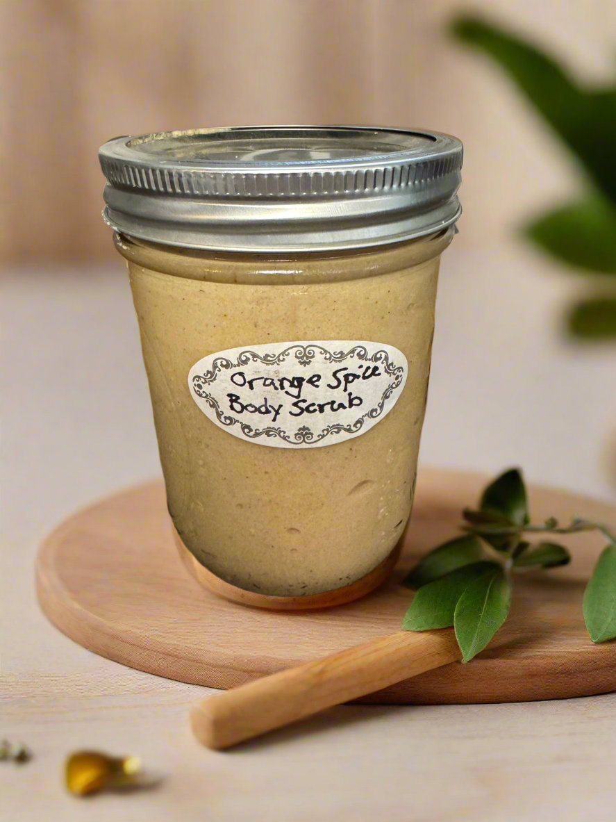 Orange spice body scrub