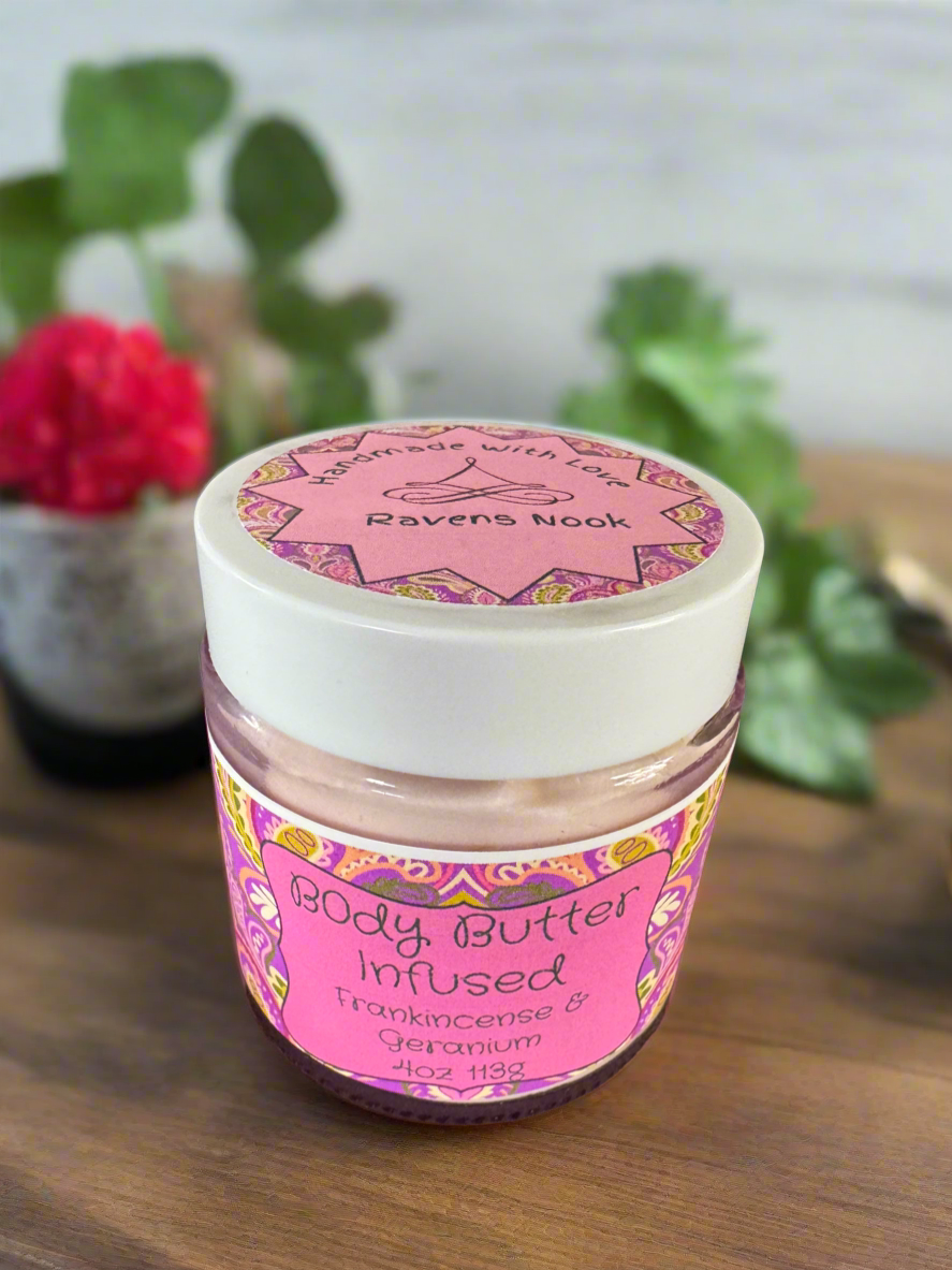 Body butter frankincense, & geranium