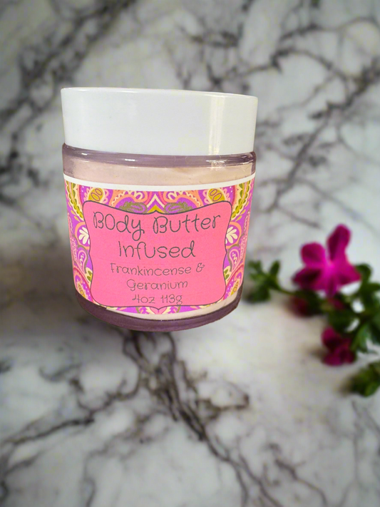 Body butter frankincense, & geranium